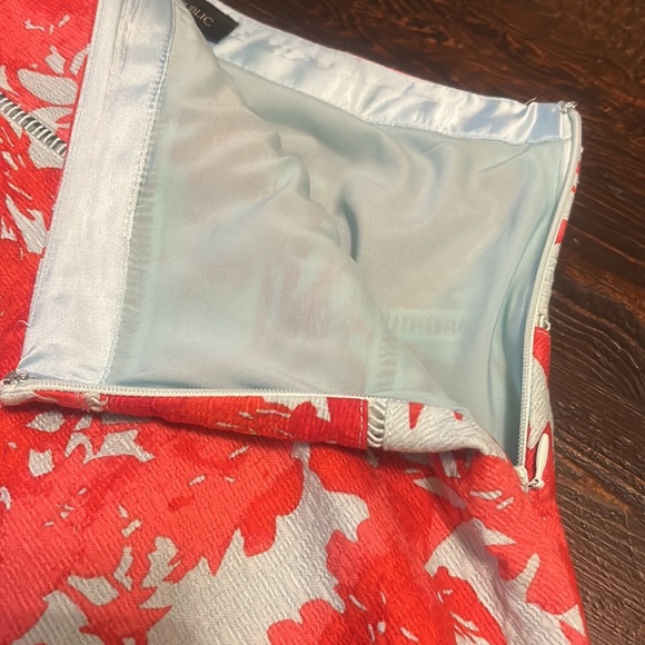 Banana Republic coral and sky blue flared skirt - Picture 4 of 6
